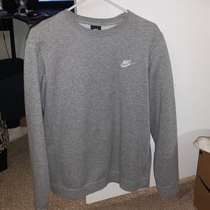 nike gray crewneck sweater